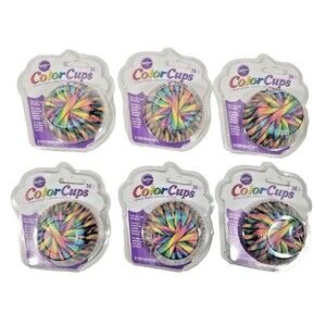 Wilton Color Cup #415-2863 2 inch Dia Baking Cups - 6 Lot X 36 each (216 Total)